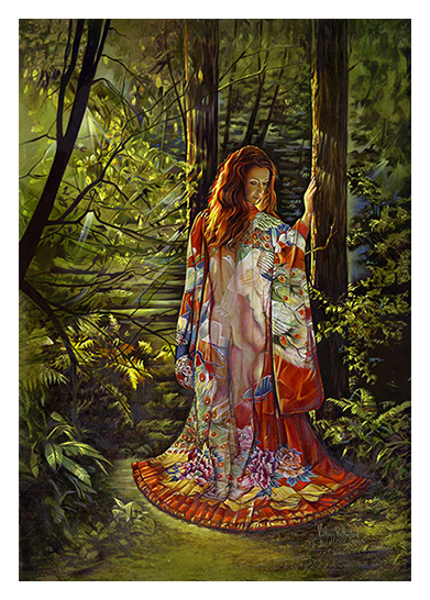 Communing With Nature-An original Metaphysical Oil Painting by Kathryn Rutherford-Heirloom Art Studio