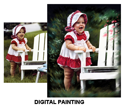 Digitally Painted Baby Portrait by Kathryn Rutherford-Heirloom Art Studio